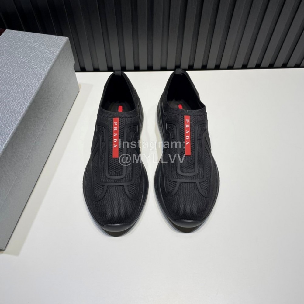 Prada Light Mesh Sneakers For Men Black