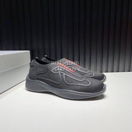 Prada Light Mesh Sneakers For Men Black