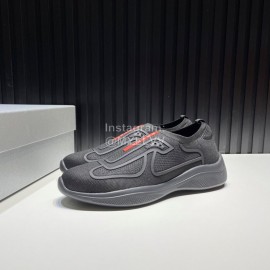 Prada Light Mesh Sneakers For Men Black