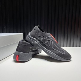 Prada Light Mesh Sneakers For Men Black