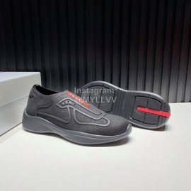 Prada Light Mesh Sneakers For Men Black