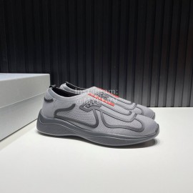 Prada Light Mesh Sneakers For Men Gray