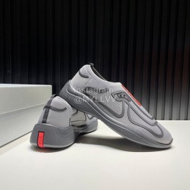 Prada Light Mesh Sneakers For Men Gray