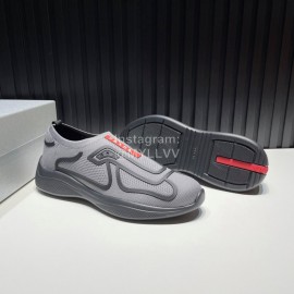 Prada Light Mesh Sneakers For Men Gray