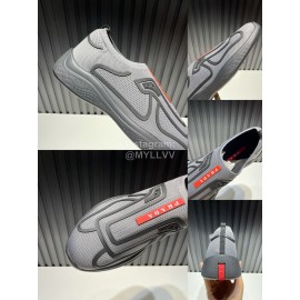 Prada Light Mesh Sneakers For Men Gray