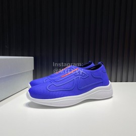 Prada Light Mesh Sneakers For Men Blue