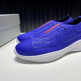 Prada Light Mesh Sneakers For Men Blue