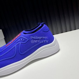 Prada Light Mesh Sneakers For Men Blue