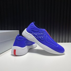 Prada Light Mesh Sneakers For Men Blue