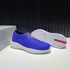 Prada Light Mesh Sneakers For Men Blue