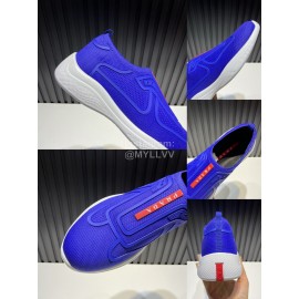 Prada Light Mesh Sneakers For Men Blue