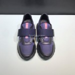 Prada Spring Cowhide Mesh Sneakers For Men Navy