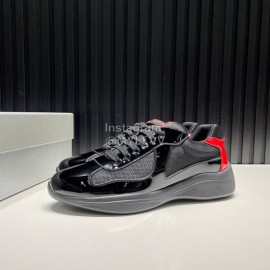 Prada New Cowhide Mesh Sneakers For Men Black