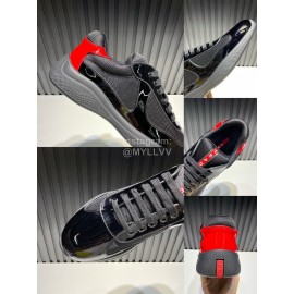 Prada New Cowhide Mesh Sneakers For Men Black