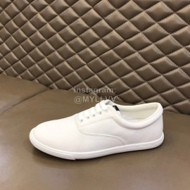 Prada New Cowhide Lace Up Sneakers For Men White