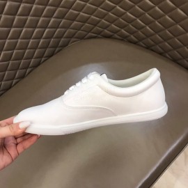 Prada New Cowhide Lace Up Sneakers For Men White