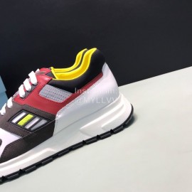 Prada Fashion Cowhide Mesh Casual Sneakers For Men Black