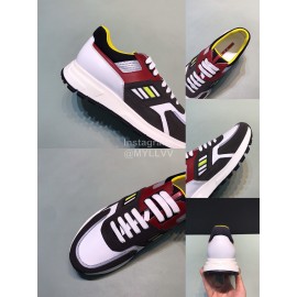 Prada Fashion Cowhide Mesh Casual Sneakers For Men Black