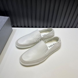 Prada Spring Summer Soft Cowhide Loafers For Men White