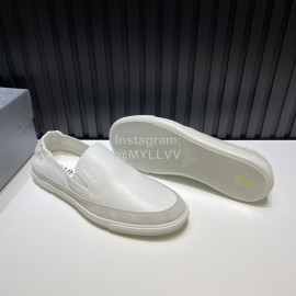 Prada Spring Summer Soft Cowhide Loafers For Men White