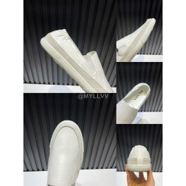 Prada Spring Summer Soft Cowhide Loafers For Men White