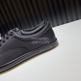 Prada Spring Summer Soft Cowhide Sneakers For Men Black