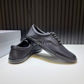 Prada Spring Summer Soft Cowhide Sneakers For Men Black