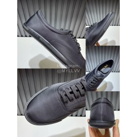 Prada Spring Summer Soft Cowhide Sneakers For Men Black