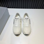 Prada Spring Summer Cowhide Sneakers For Men White