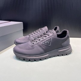 Prada Spring Summer Cowhide Sneakers For Men Black