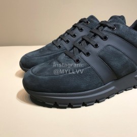 Prada Black Velvet Cowhide Sneakers For Men 