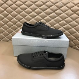 Prada Black Nylon Lace Up Sneakers For Men 