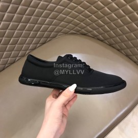 Prada Black Nylon Lace Up Sneakers For Men 
