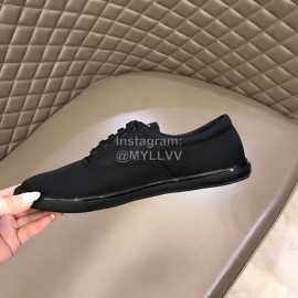 Prada Black Nylon Lace Up Sneakers For Men 