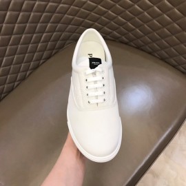 Prada White Nylon Lace Up Sneakers For Men 