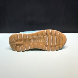 Prada New Calf Leather Mesh Casual Sneakers For Men Blue