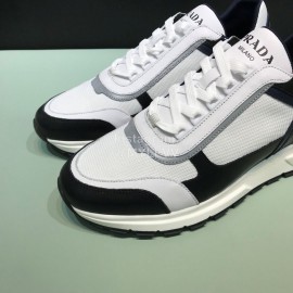 Prada New Calf Leather Mesh Leisure Sneakers For Men 