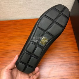 Prada Black Calf Leather Casual Business Shoes For Men 