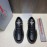 Prada Calf Leather Thick Soled Macro Sneakers For Men Black