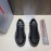 Prada Nylon Leather Thick Soled Macro Sneakers For Men Black
