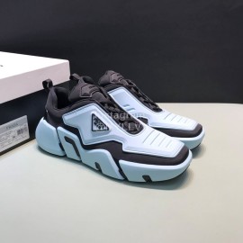 Prada Fashion Thick Rubber Sole Sneakers For Men Blue