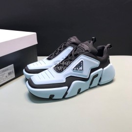 Prada Fashion Thick Rubber Sole Sneakers For Men Blue