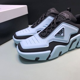 Prada Fashion Thick Rubber Sole Sneakers For Men Blue