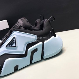 Prada Fashion Thick Rubber Sole Sneakers For Men Blue