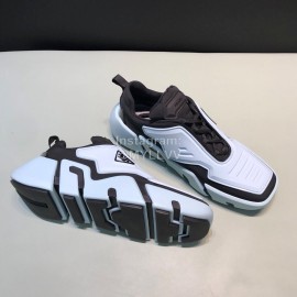 Prada Fashion Thick Rubber Sole Sneakers For Men Blue