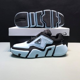 Prada Fashion Thick Rubber Sole Sneakers For Men Blue