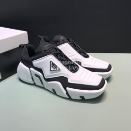 Prada Fashion Thick Rubber Sole Sneakers For Men White