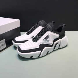 Prada Fashion Thick Rubber Sole Sneakers For Men White