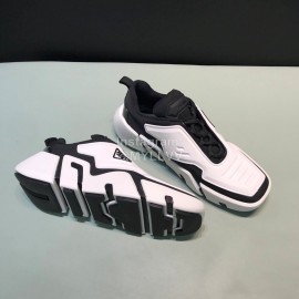 Prada Fashion Thick Rubber Sole Sneakers For Men White