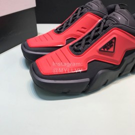 Prada Fashion Thick Rubber Sole Sneakers For Men Red